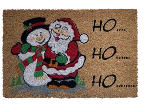 Deurmat kokos 'Ho Ho Ho' 40 x 60 cm