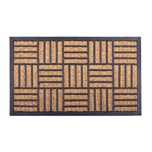 Deurmat rubber/kokos 45 x 75 cm - afbeelding 1