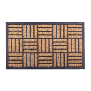 Deurmat rubber/kokos 45 x 75 cm - afbeelding 1