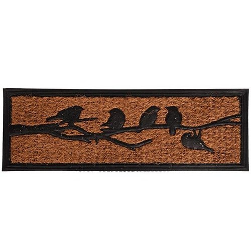 Deurmat rubber/kokos vogels op tak