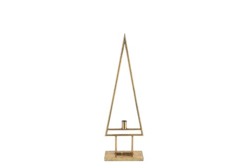 Dhaka Goud Kandelaar Boom 21 x 8 x 59 cm - afbeelding 1