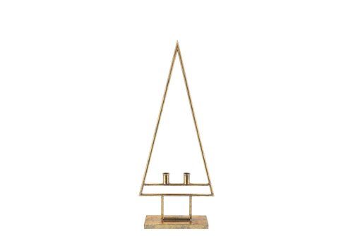 Dhaka Goud Kandelaar Boom 30 x 8 x 69 cm - afbeelding 1
