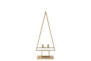 Dhaka Goud Kandelaar Boom 30 x 8 x 69 cm - afbeelding 1