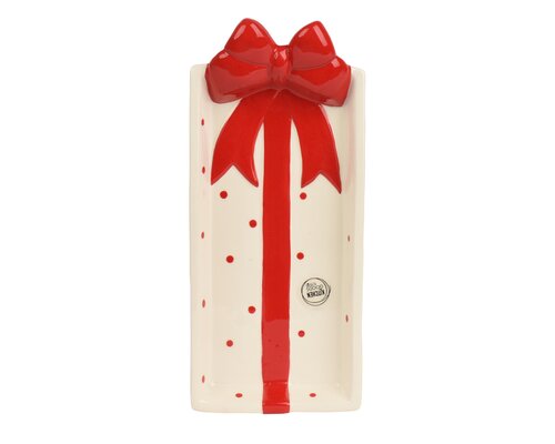 Dienblad dolomiet - L31,7xB13,5cm Rood/wit - afbeelding 2