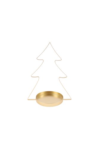 Dienblad kerstboom D 32 x H 41,5 cm gold - afbeelding 2