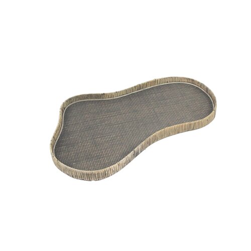 Dienblad Rotan Kidney 48 X 30 X 3,5 cm Klein - Donkerbruin