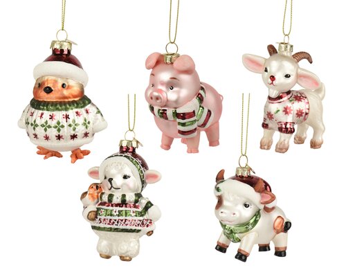 Dieren glas - L8xH7,6cm - 5 Varianten