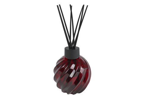 Diffuserset Aroma Art orange bergamot - 800ml burgundy red glas 12x12x39cm