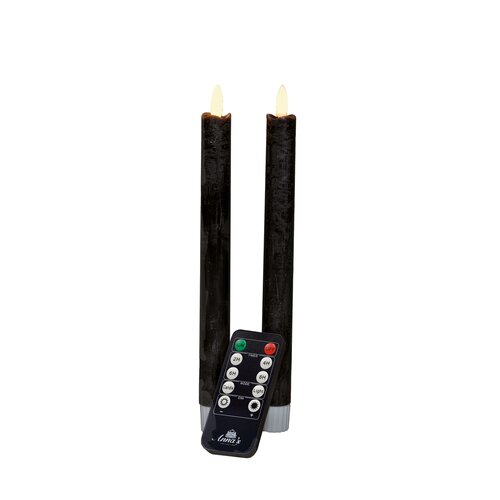 Dinerkaars 3d lont wax 23cm zw 2st