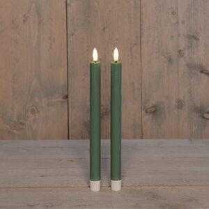 Dinerkaars 3d vlam h28cm jade 2st - afbeelding 2