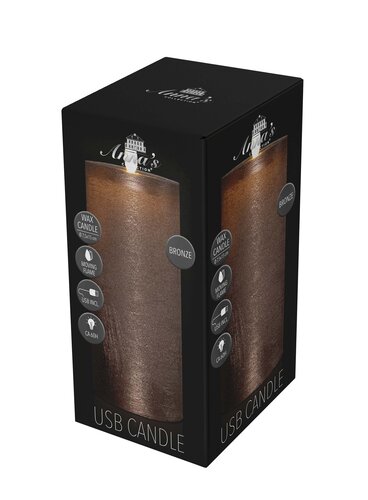 Dinerkaars oplaadbaar 18cm brns 2st - afbeelding 1