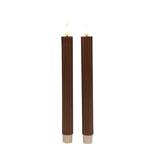 Dinerkaars ribbel wax 23cm brns 2st
