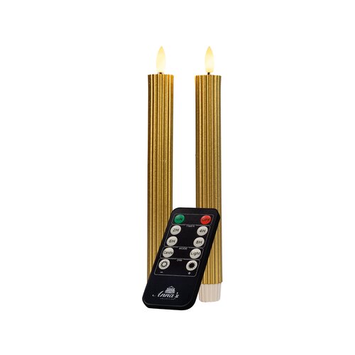 Dinerkaars ribbel wax 23cm goud 2st