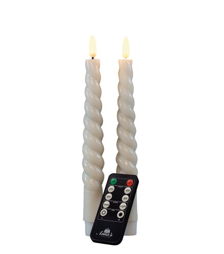 Dinerkaars swirl 3d 23cm ivoor 2st