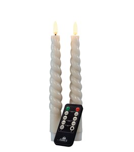 Anna's Collection 2-pack dinerkaars swirl - H 23 cm