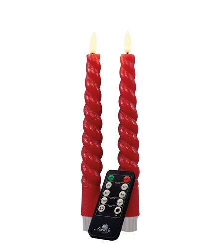 Dinerkaars swirl 3d 23cm rood 2st