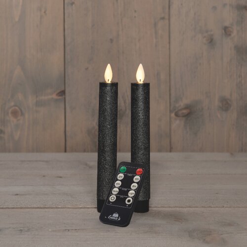 Dinerkaars wax 18cm antraciet 2st - afbeelding 4