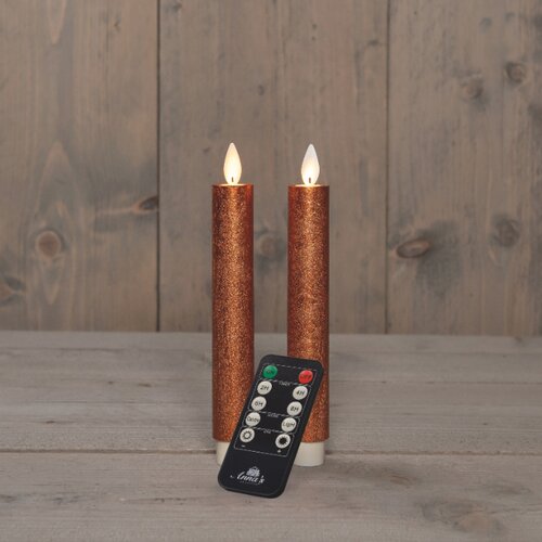 Dinerkaars wax 18cm koper 2st - afbeelding 2