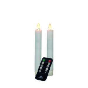 Dinerkaars wax 18cm wit 2st