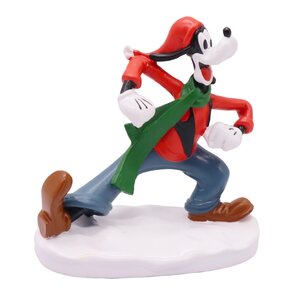 Disney kerstbeeldje in sneeuw Goofy resin - D 5 x H 8 cm - afbeelding 1