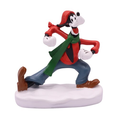 Disney kerstbeeldje in sneeuw Goofy resin - D 5 x H 8 cm - afbeelding 2