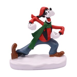 Disney kerstbeeldje in sneeuw Goofy resin - D 5 x H 8 cm - afbeelding 2
