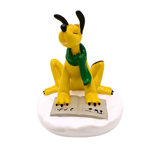Disney kerstbeeldje in sneeuw Pluto resin - D 5 x H 8 cm
