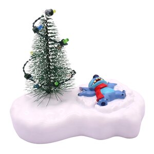 Disney kerstbeeldje Stitch sneeuw resin - 10 x 11 x 15 cm - afbeelding 1