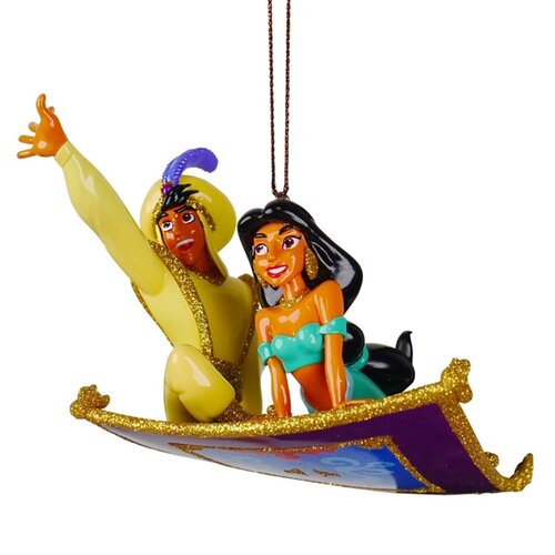 Disney Kersthanger Aladdin en Jasmine 3D