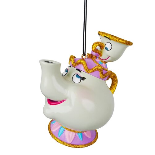 Disney Kersthanger Mrs. Potts en Chip 3D