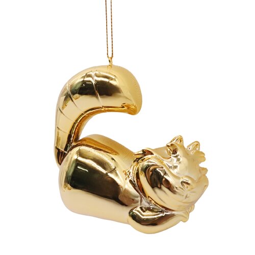 Disney kerstornament Cheshire cat goud resin - 5 x 5 x 10 cm