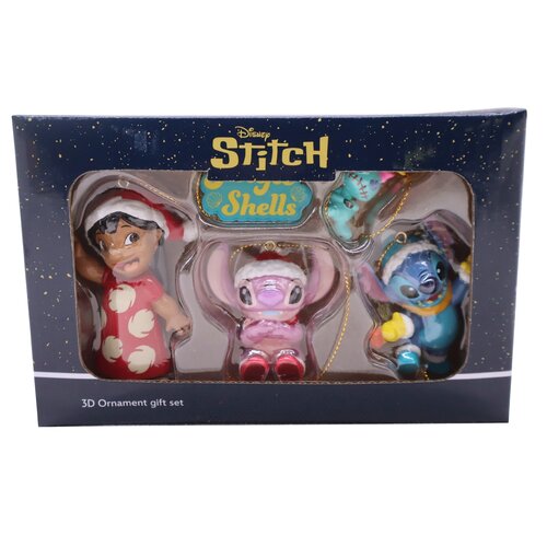 Disney kerstornament giftset Stitch resin - 7 x 9,5 x 20 cm