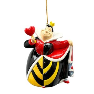 Disney Kerstornament Hartenkoningin - B7xD8,5xH10cm Rood - afbeelding 1