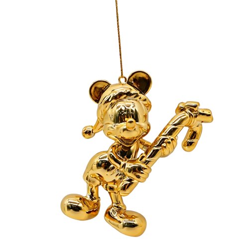 Disney kerstornament Mickey candy cane goud resin - 5 x 5 x 10 cm