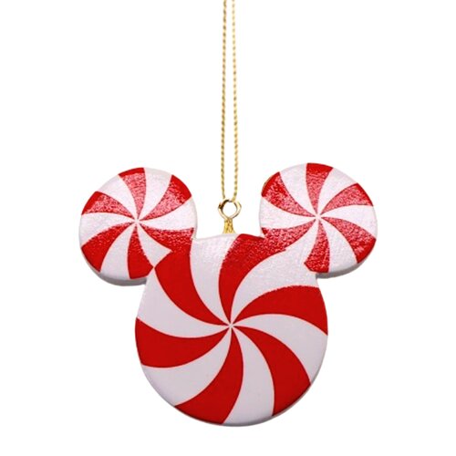 Disney kerstornament Mickey candy resin - 0,7 x 6,4 x 5,5 cm