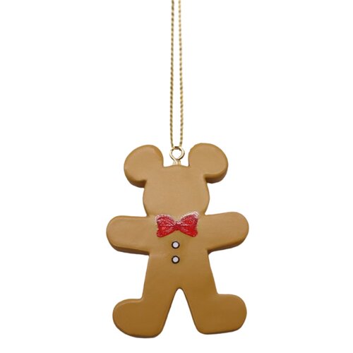 Disney kerstornament Mickey gingerbread cookie resin - 0,7 x 4,5 x 6,3 cm