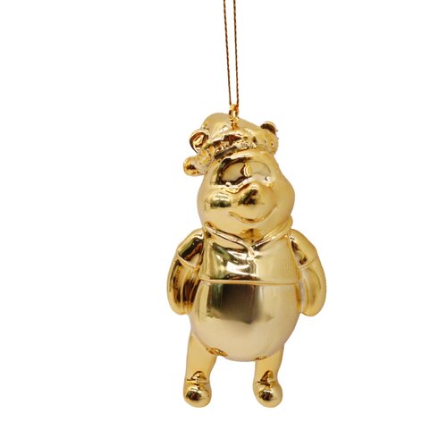 Disney kerstornament Winnie the Pooh kerstmuts goud resin - 5 x 5 x 10 cm
