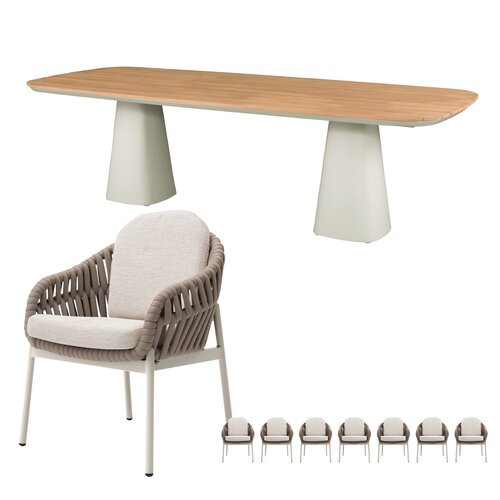 Royal Seasons Doha 8-zits tuinset - afbeelding 1