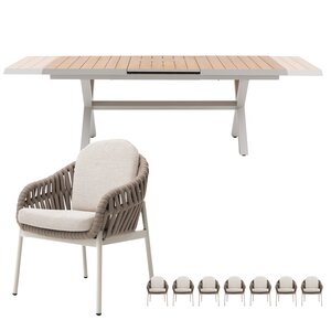 Royal Seasons Doha 8-zits tuinset uitschuifbaar - afbeelding 1