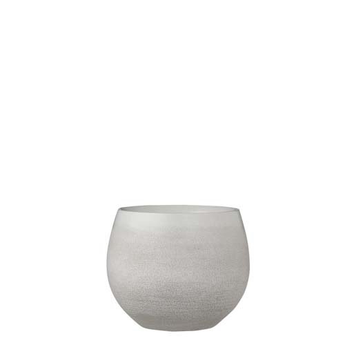 Douro pot rond off white - h15xd18cm