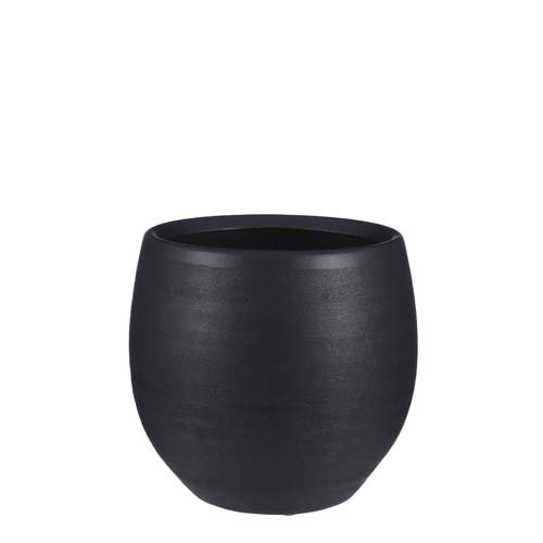 Douro pot rond zwart mat - h23xd26cm