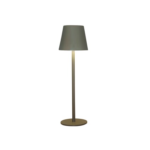 Draadloze tafellamp mat olijf LED warm wit dimbaar - H 27.5 x D 9 cm