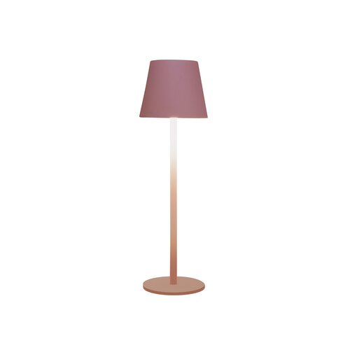 Draadloze tafellamp Mat rozeGrijs LED warm wit - H 26.5 x D 9 cm
