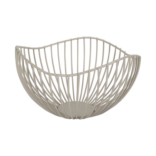 Draadmand metaal D 20 x H 11 cm woolwhite