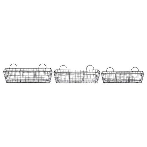 Draadmanden langwerpig set van 3