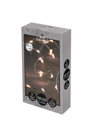 Draadverlichting 100led 5m zlvr ww - afbeelding 1