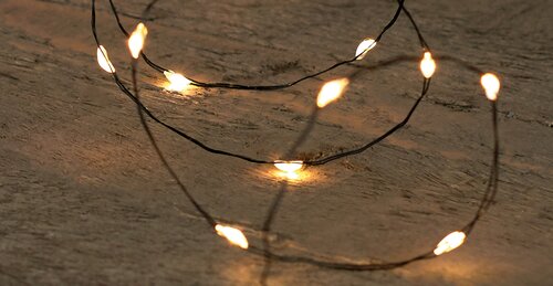 Draadverlichting 10led zwart ww