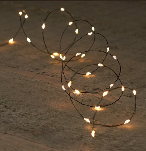 Draadverlichting 20led 1m zwart ww - afbeelding 2