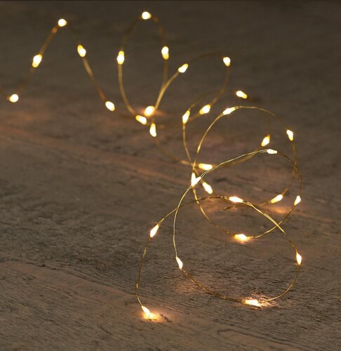 Draadverlichting 40led 2m goud ww - afbeelding 3