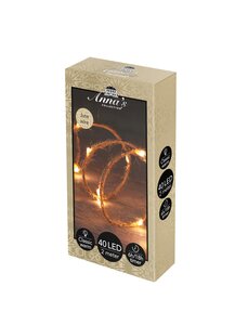 Draadverlichting 40led jute cw - afbeelding 1